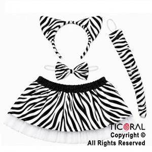 SET CEBRA VINCHA MO�O POLLERA Y COLA